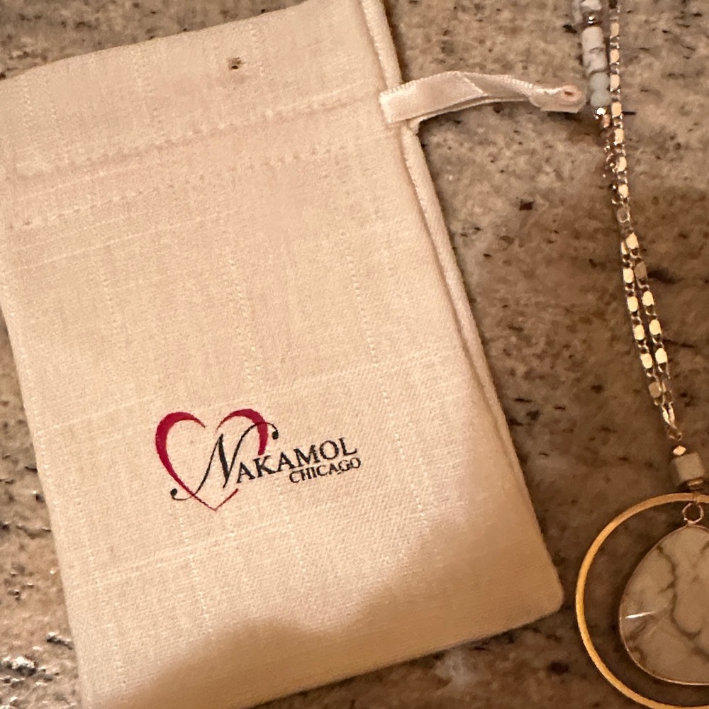 Nakamol Gold and Silver Geometric Pendant Necklace - Picture 2 of 3